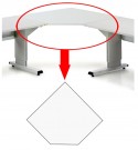 K ergonomickému pracovnímu stolu řady WB lze připojit řadu příslušenství a doplňků - rohové rozšíření
