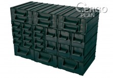 ESD zásuvka na součástky BJZ C-188 054, 120 x 40 x 20 mm, černý