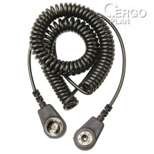Spirálový uzemňovací kabel, 10mm/4mm, 2,0m, černý, 230260