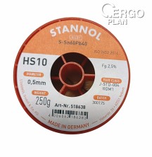 Trubičková pájka Sn60Pb40, HS10 (Ø0,5mm, 250g)