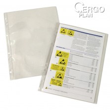 Disipativní prospektové obaly, průhledné, pevné, A4, 4 otvory, 10ks/bal, 238780