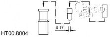 Mikrodávkovací jehla 0,17mm HT00.8004, bez spaceru