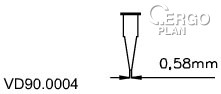 Plastový hrot 0,58 mm VD90.0004, 50ks/bal