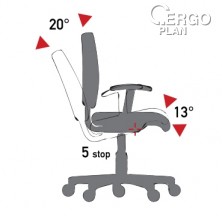 ESD pracovní židle LEAN, SS, ESD2, A-LE1115AS