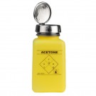 Desco Industries Inc. - ESD dávkovací lahvička One-Touch durAstatic®, žlutá, logo "Aceton", 180ml, 35277