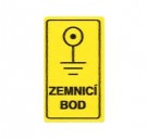  - Lepicí štítky - zemnicí bod se symbolem uzemnění, 35x20mm, 35ks/list