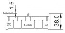 Držák DPS 40,5, 1,5 mm SF30.0004