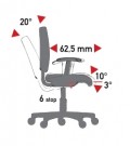 Mechanismus TS (tension soft) - synchronizovaný sklon sedadla/opěradla, posuvného sedadla, záporného
